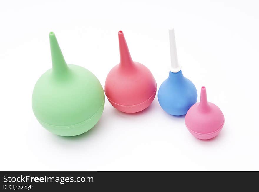 Enemas isolated on a white background