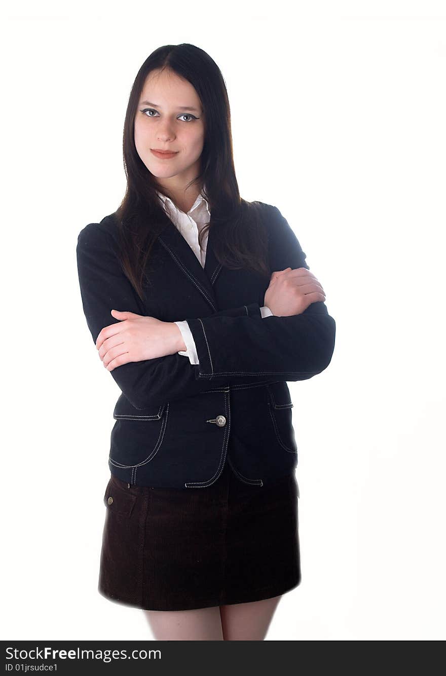 Portrait Of The Young Beautiful Businesswoman