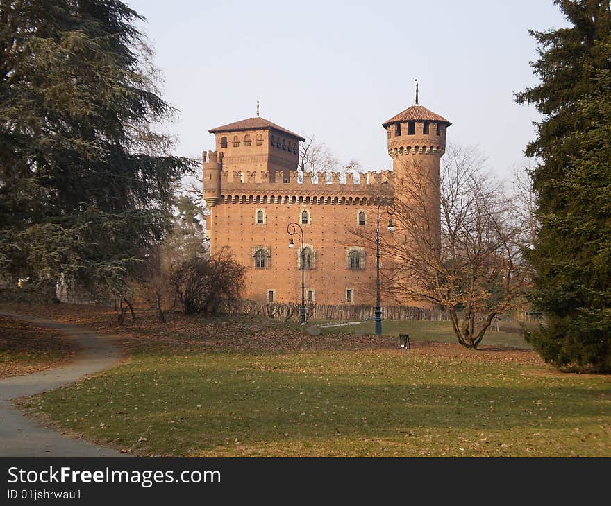 A replica of medieval castle. A replica of medieval castle