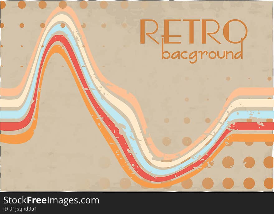 The vector retro grunge background eps 8