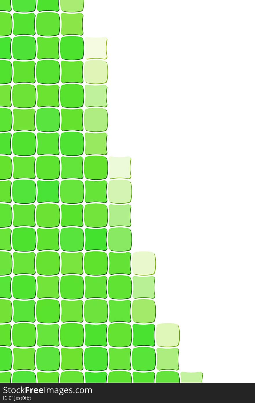 Vector illustration of Green Tile