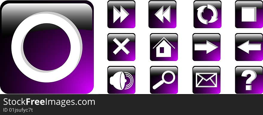 The vector set violet web icon