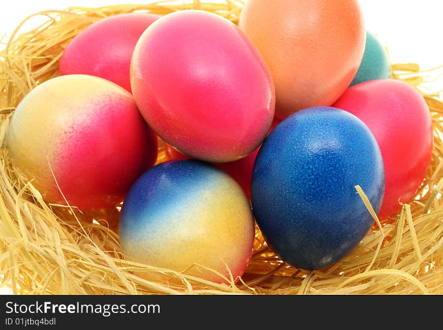 Easter eggs on a white background. Easter eggs on a white background.