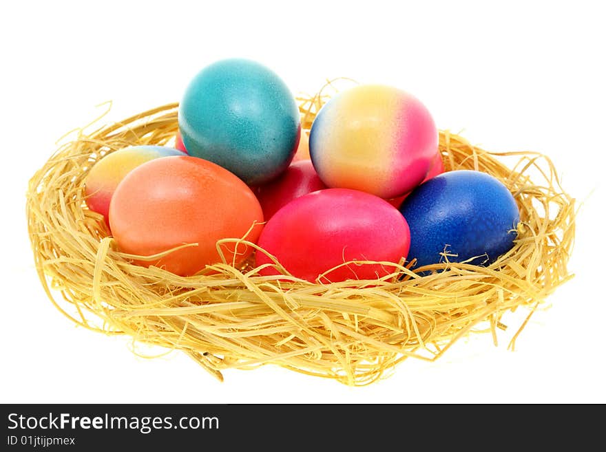 Easter eggs on a white background. Easter eggs on a white background.