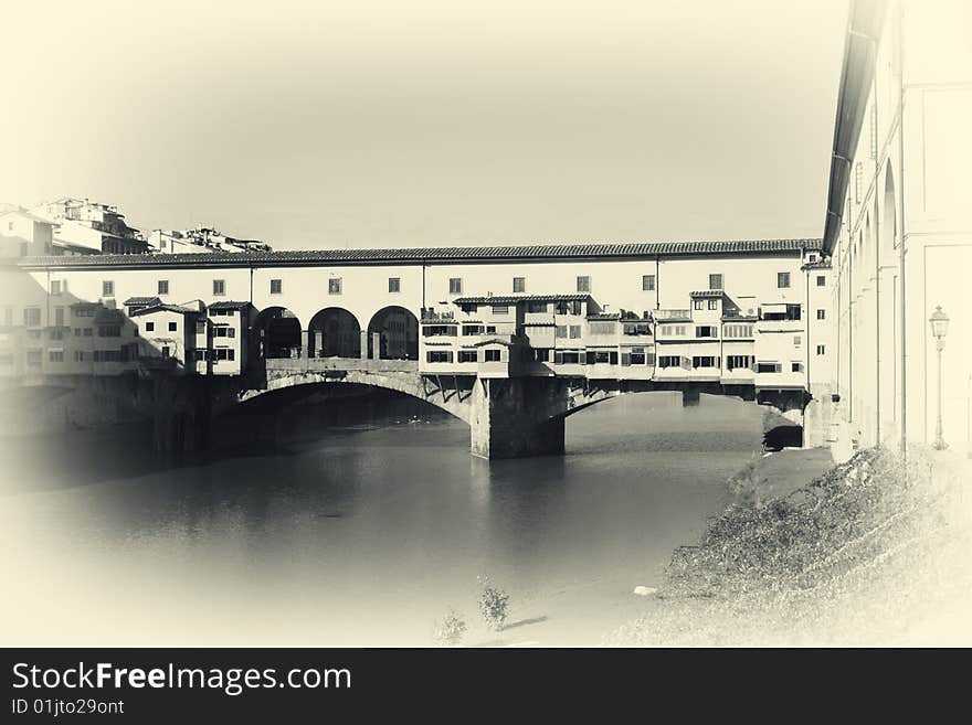 Medieval bridge Ponte Vecchio in Florence