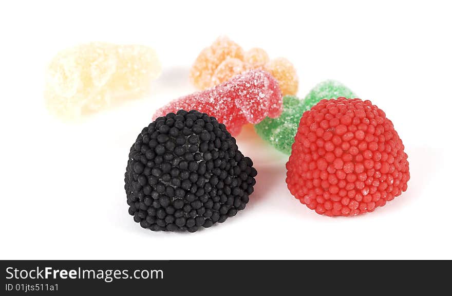 Sugary sweets of various colors