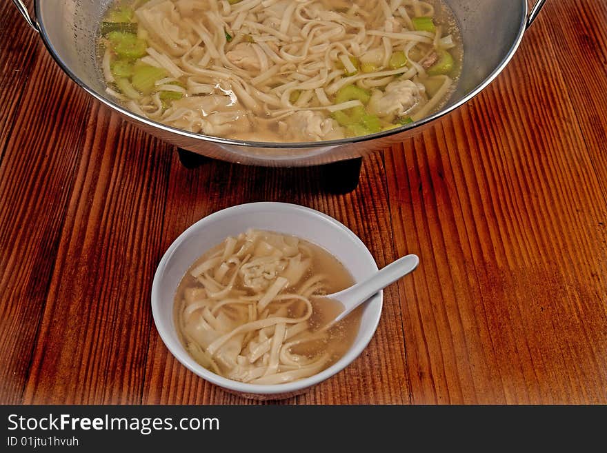 Chinese wonton soup for dinner