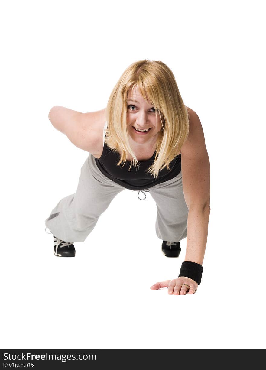 Woman doing push ups