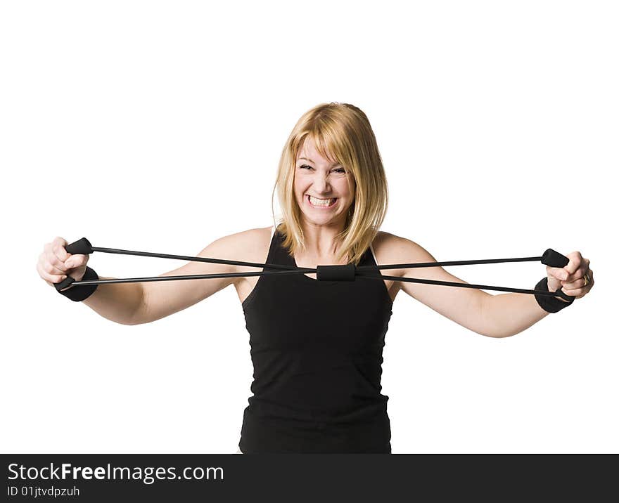 Girl working out