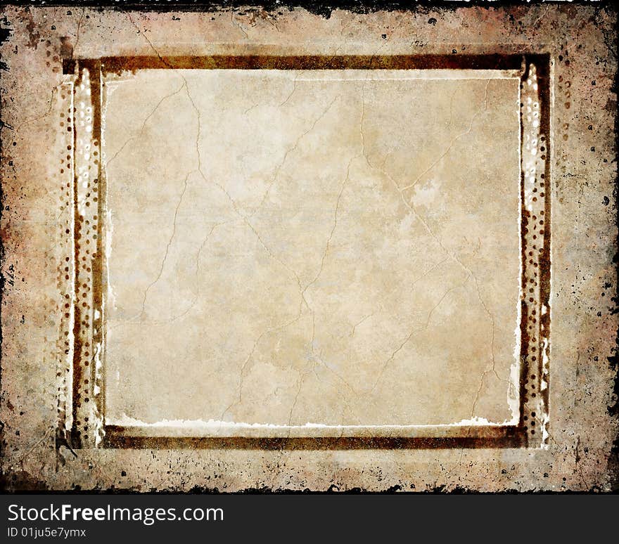 Abstract grunge background with stains, cracks, frame, texture. Abstract grunge background with stains, cracks, frame, texture