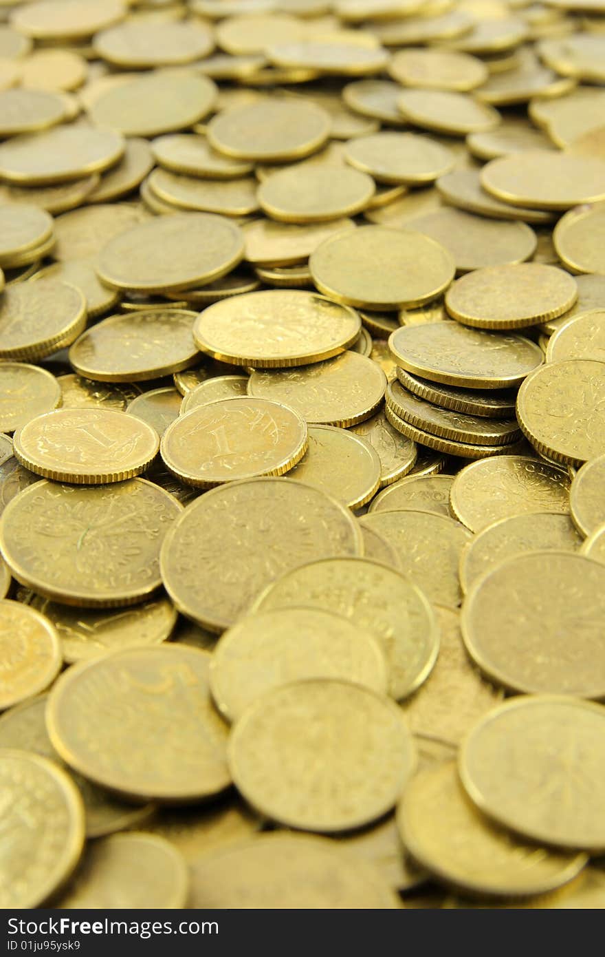 Polish coins background