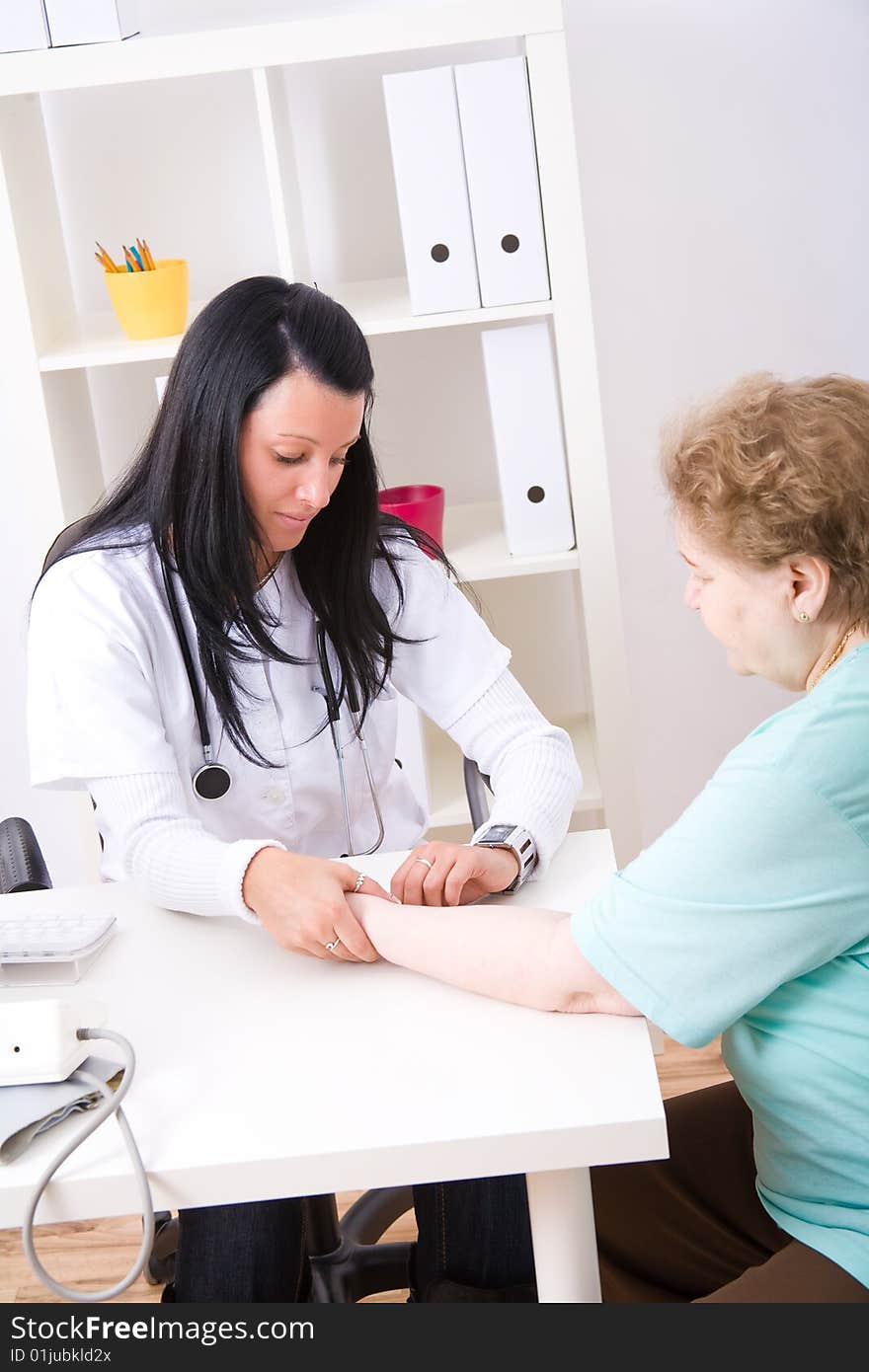 Young doctor inspect a patient in surgery