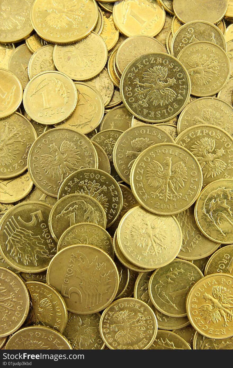 Polish coins background