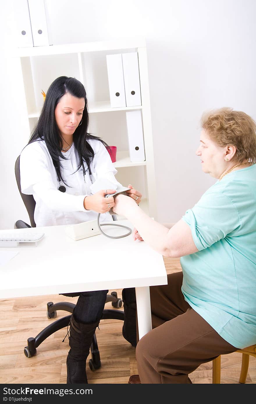 Young doctor inspect a patient