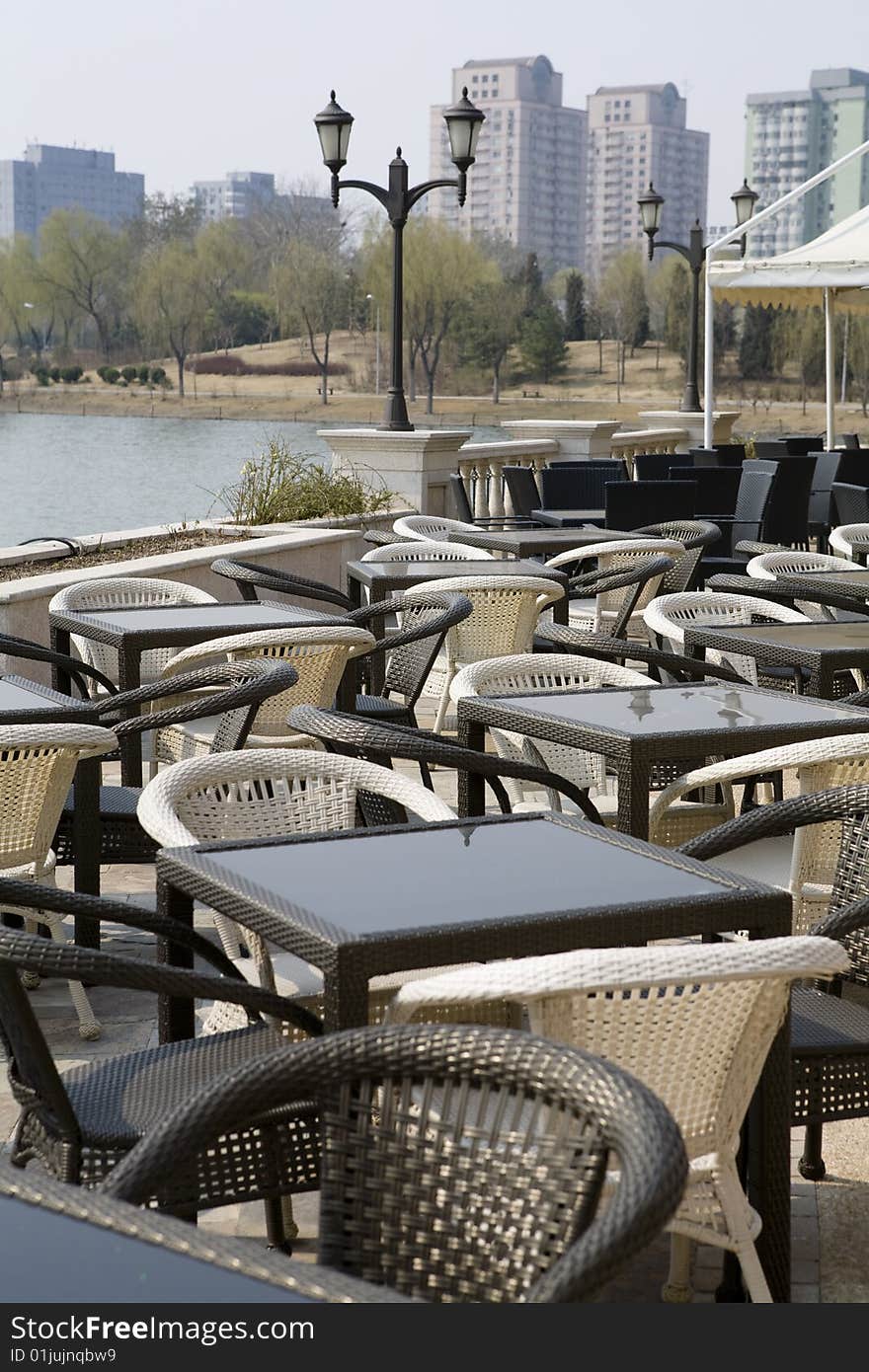 A Line Tables With Chairs