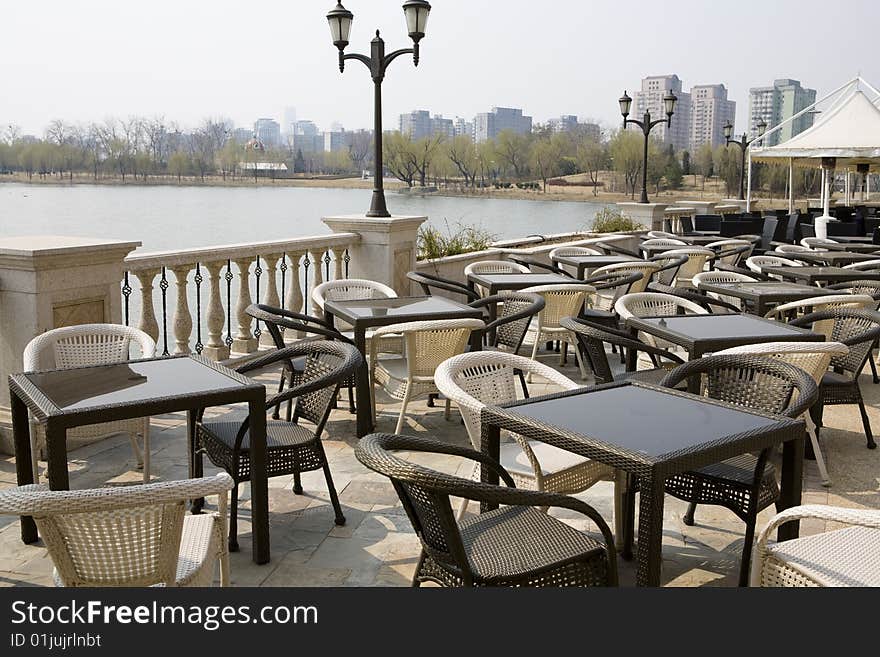 A Line Tables With Chairs