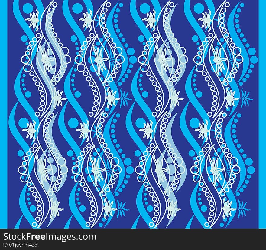 The vector illustration contains the image of seamless blue background