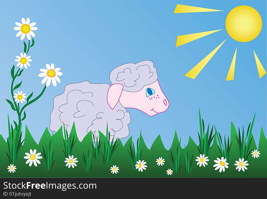 Cute Sheep Lamb vector Illustration. Cute Sheep Lamb vector Illustration.