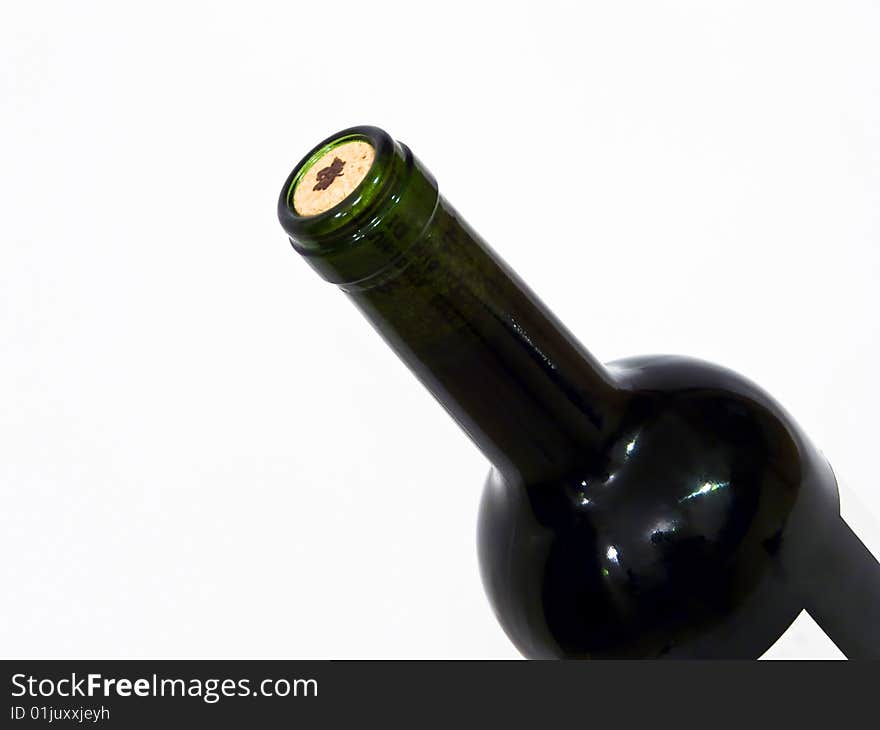 Image of wine bottle isolated on white background. Image of wine bottle isolated on white background