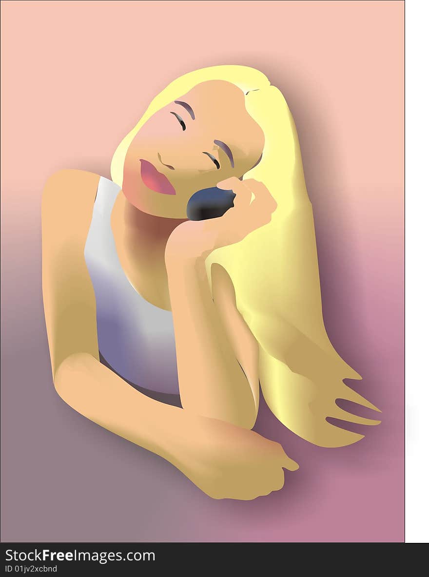 Girl with phone