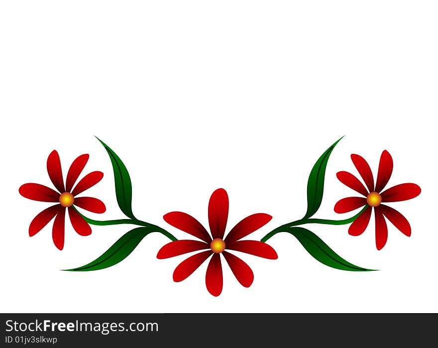 Red flower background on white background. . Red flower background on white background.