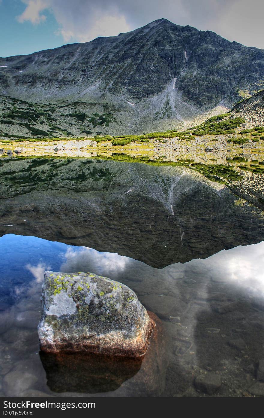 The glacial lake in Rila