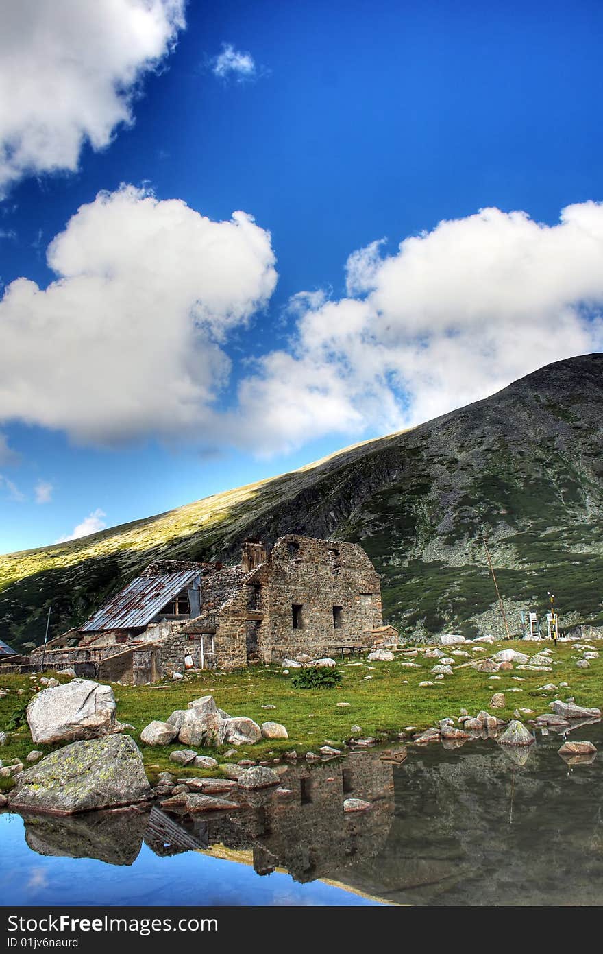 An old ruin in the bulgarian mountains (Rila). An old ruin in the bulgarian mountains (Rila)
