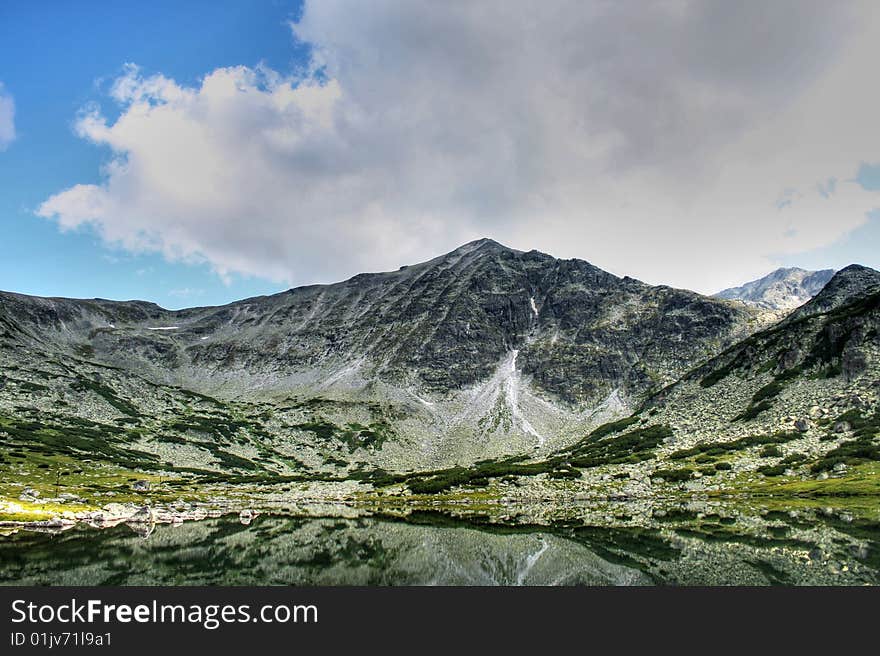 The glacial lake in Rila