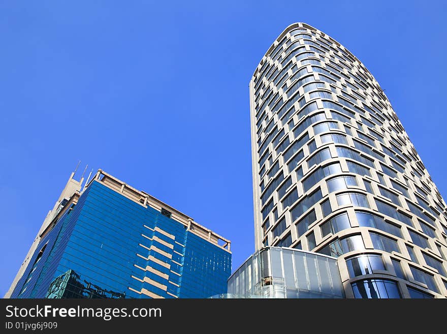 The modern building of the lujiazui financial centre in shanghai china.