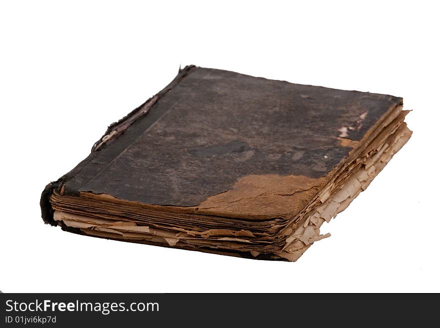 Ancient book isolated on a white background. Ancient book isolated on a white background