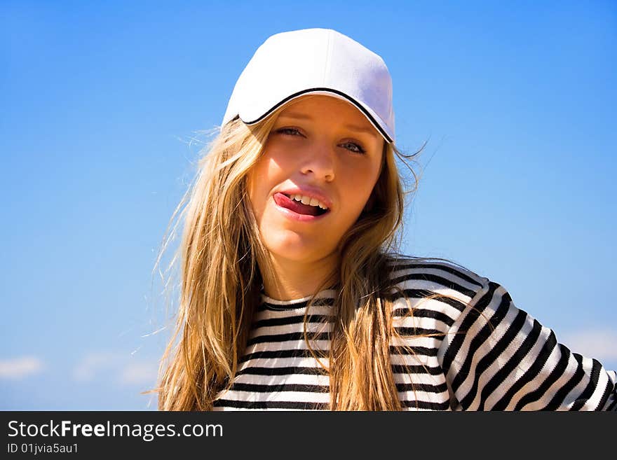 Portrait of a young girl in summer. Portrait of a young girl in summer