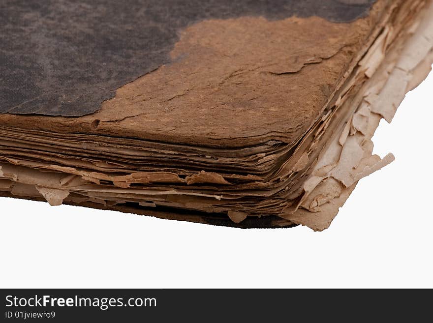 Ancient book isolated on a white background. Ancient book isolated on a white background