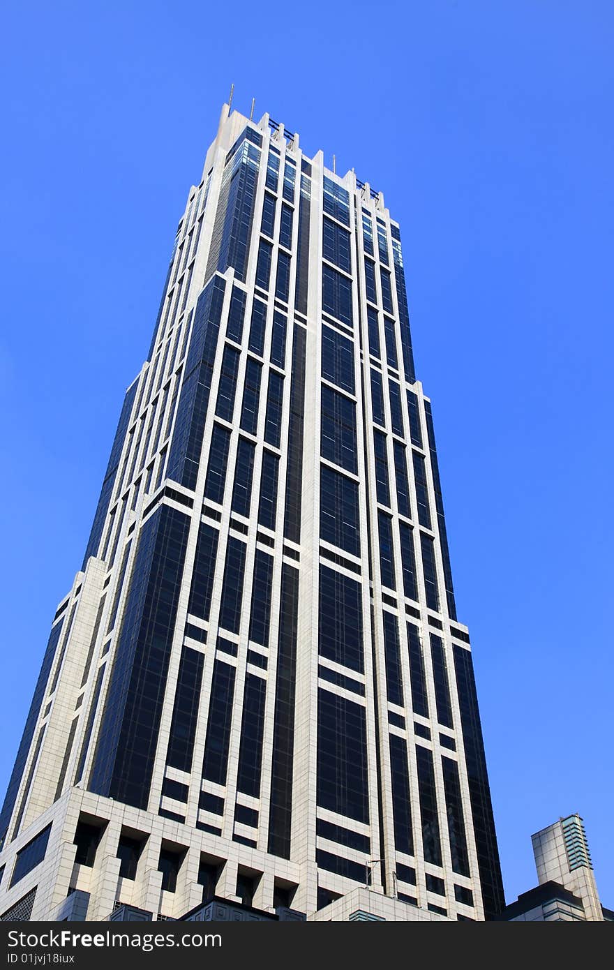 The modern building of the lujiazui financial centre in shanghai china.