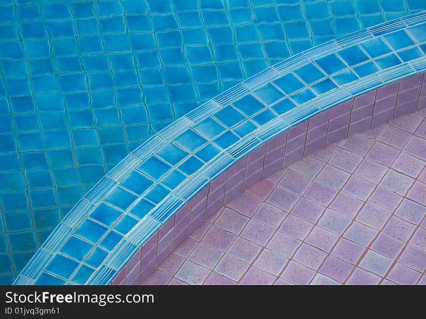 Abstract swimming pool