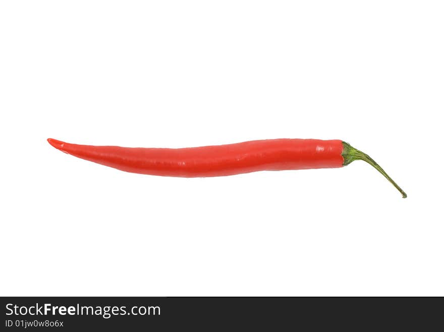 Cayenne pepper isolated on white.