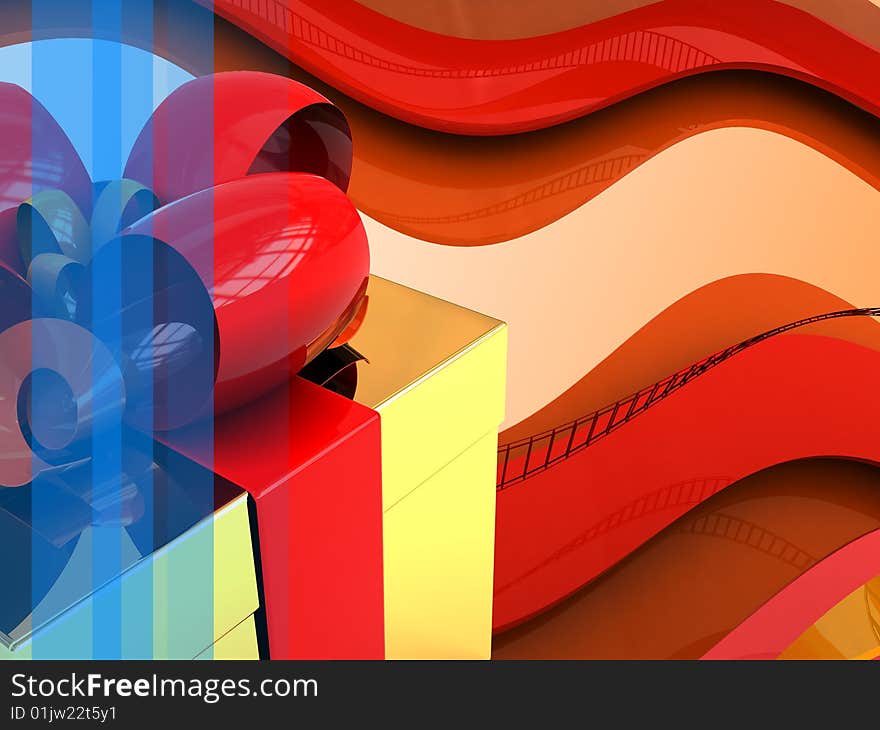 Abstract 3d illustration of colorful background. Abstract 3d illustration of colorful background