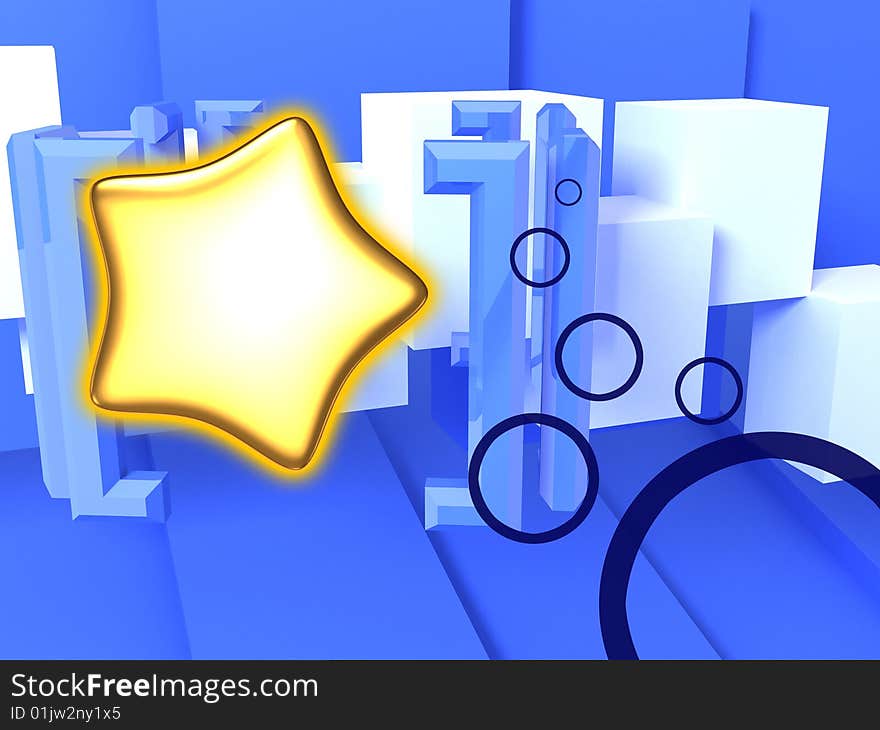 Abstract 3d illustration of colorful background. Abstract 3d illustration of colorful background