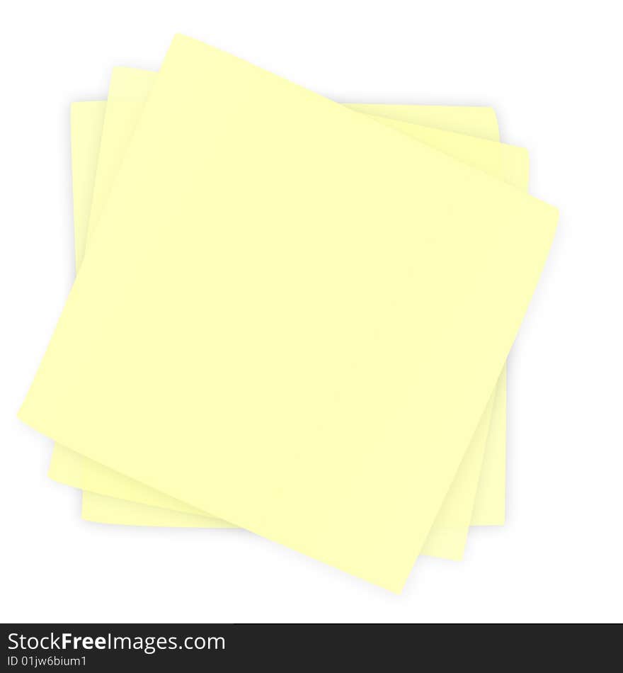 These are three yellow papers.