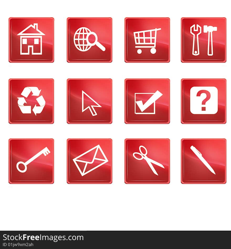 These are twelve red icons.