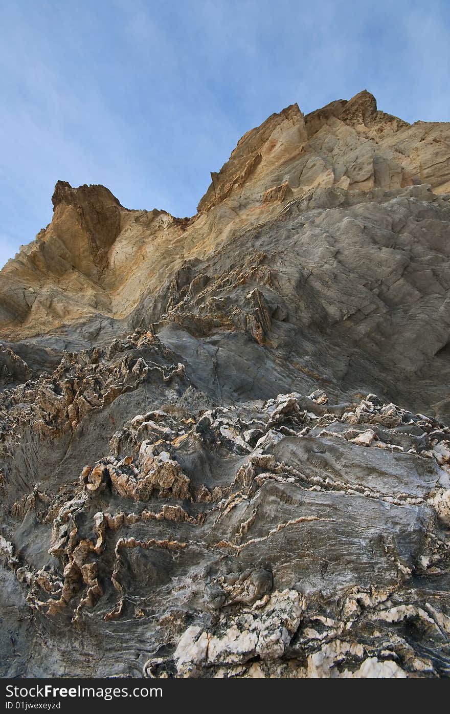 Geological formation typical of the beaches in the southwest coast of Portugal. Geological formation typical of the beaches in the southwest coast of Portugal