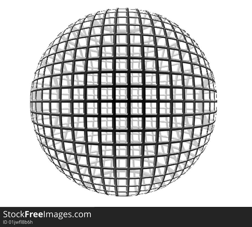 Vector sphere isolated on white