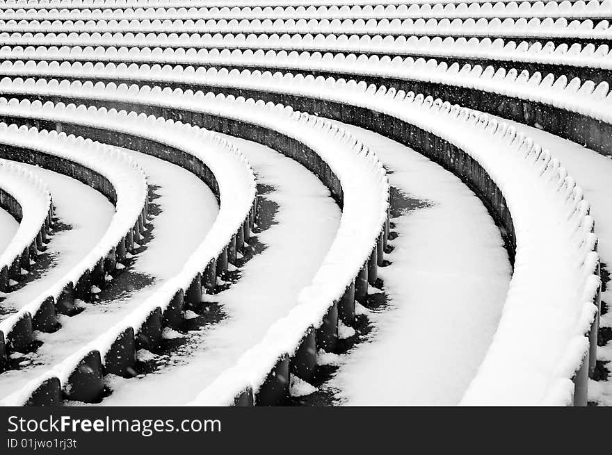 Amphitheater was buried in snow