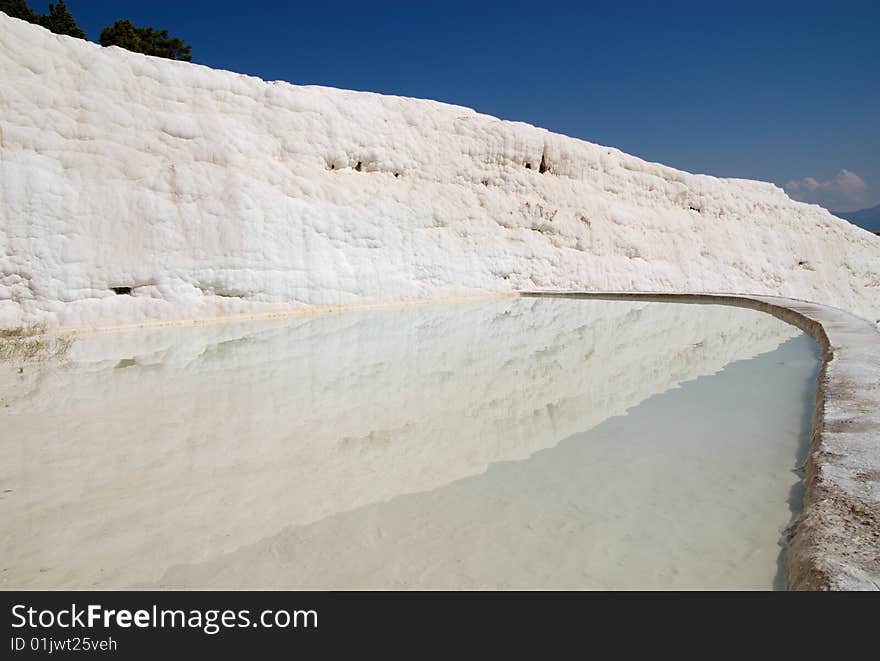 A pool in the Travertine Terraces, Hierapolis, Turkey