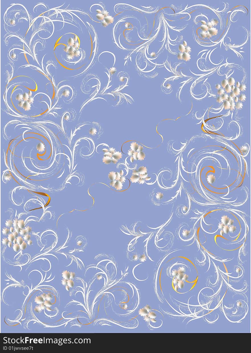 Abstract background made of curls and pearls. Abstract background made of curls and pearls