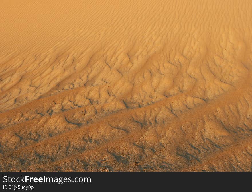 Sandy waves. Sahara, Western Desert, Egypt