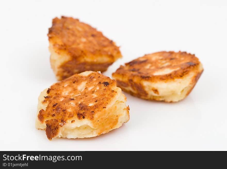 Pancakes on a white background. Traditional food