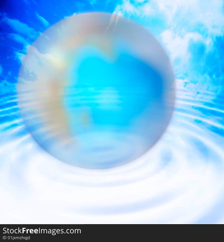 Abstract scene with globe on the background. Abstract scene with globe on the background