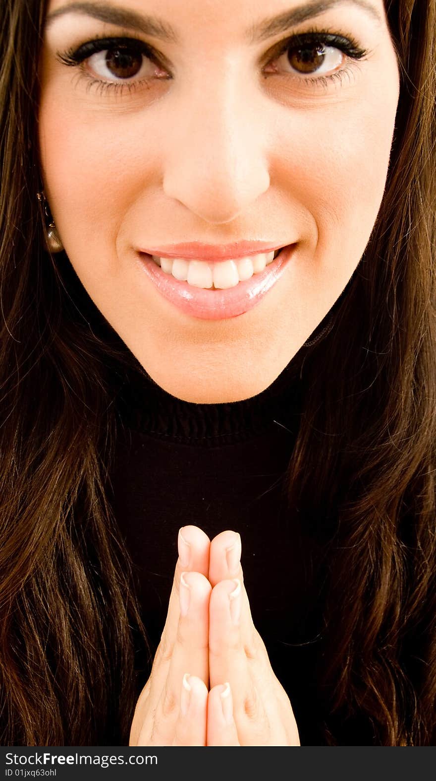 Latin american model praying