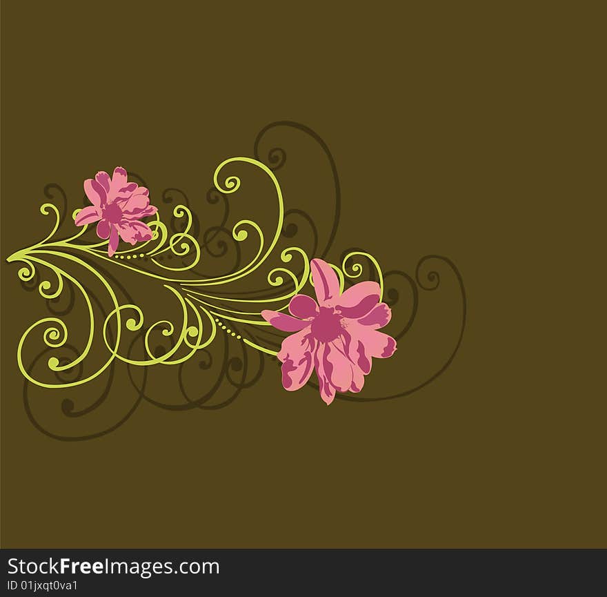 Illustration of a floral background