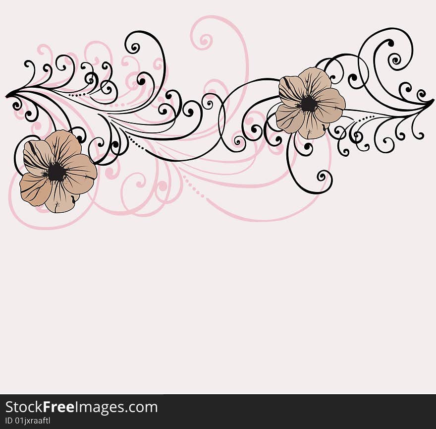 Illustration of a floral background